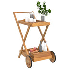 vidaXL Teewagen 54x87x90 cm Massivholz Akazie