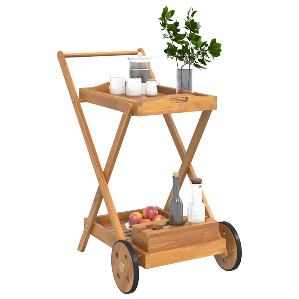vidaXL Teewagen 54x87x90 cm Massivholz Akazie