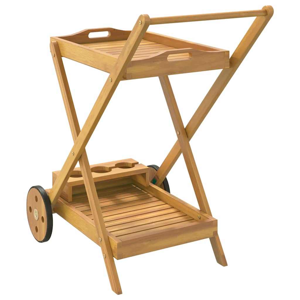 vidaXL Teewagen 54x87x90 cm Massivholz Akazie