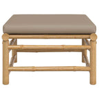 vidaXL Gartenhocker mit Taupe Kissen Bambus