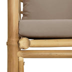 vidaXL Gartensessel mit Taupe Kissen Bambus