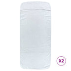 vidaXL Strandtücher 2 Stk. Weiß 60x135 cm Stoff 400 GSM