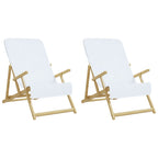 vidaXL Strandtücher 2 Stk. Weiß 60x135 cm Stoff 400 GSM