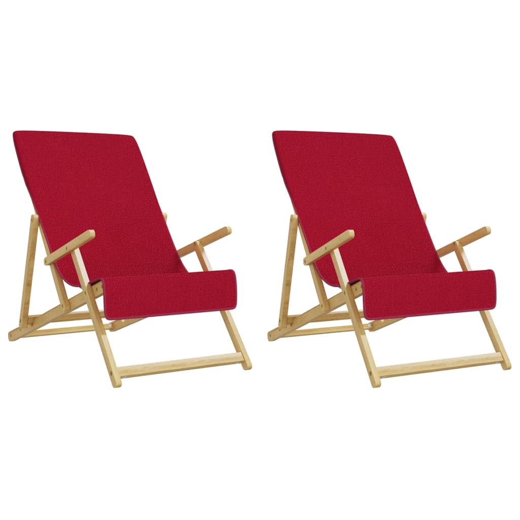 vidaXL Strandtücher 2 Stk. Burgunder 60x135 cm Stoff 400 GSM