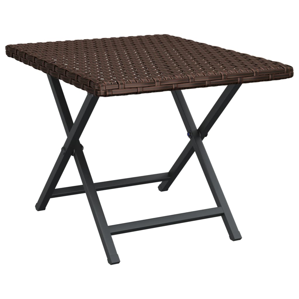 vidaXL Klapptisch Braun 45x35x32 cm Poly Rattan