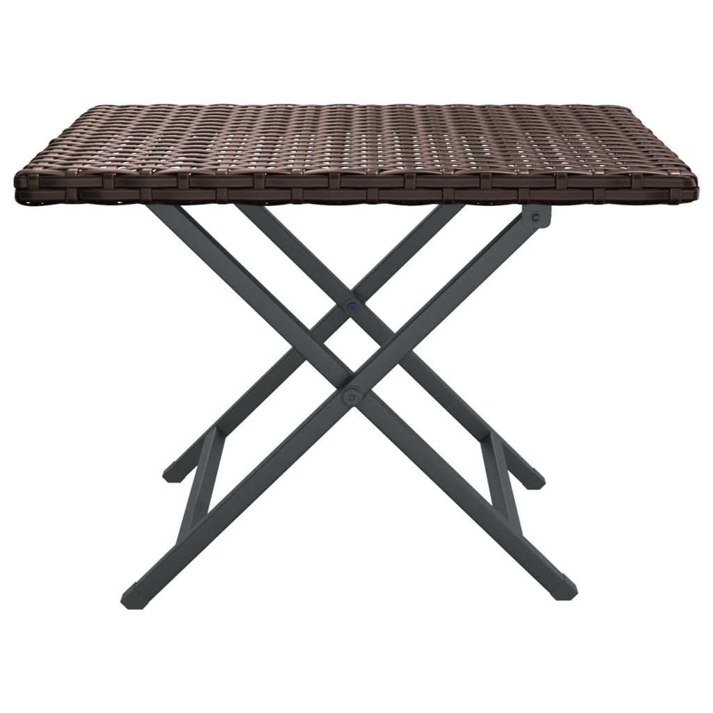 vidaXL Klapptisch Braun 45x35x32 cm Poly Rattan