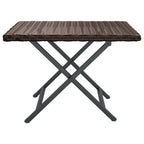 vidaXL Klapptisch Braun 45x35x32 cm Poly Rattan