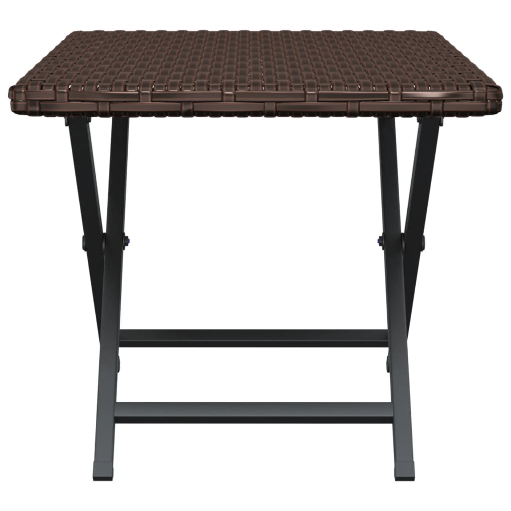 vidaXL Klapptisch Braun 45x35x32 cm Poly Rattan