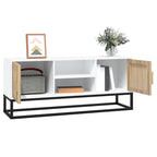 vidaXL TV-Schrank Weiß 105x30x45 cm Holzwerkstoff und Eisen