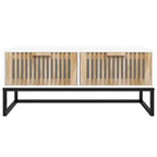 vidaXL Couchtisch Weiß 80x40x35 cm Holzwerkstoff und Eisen