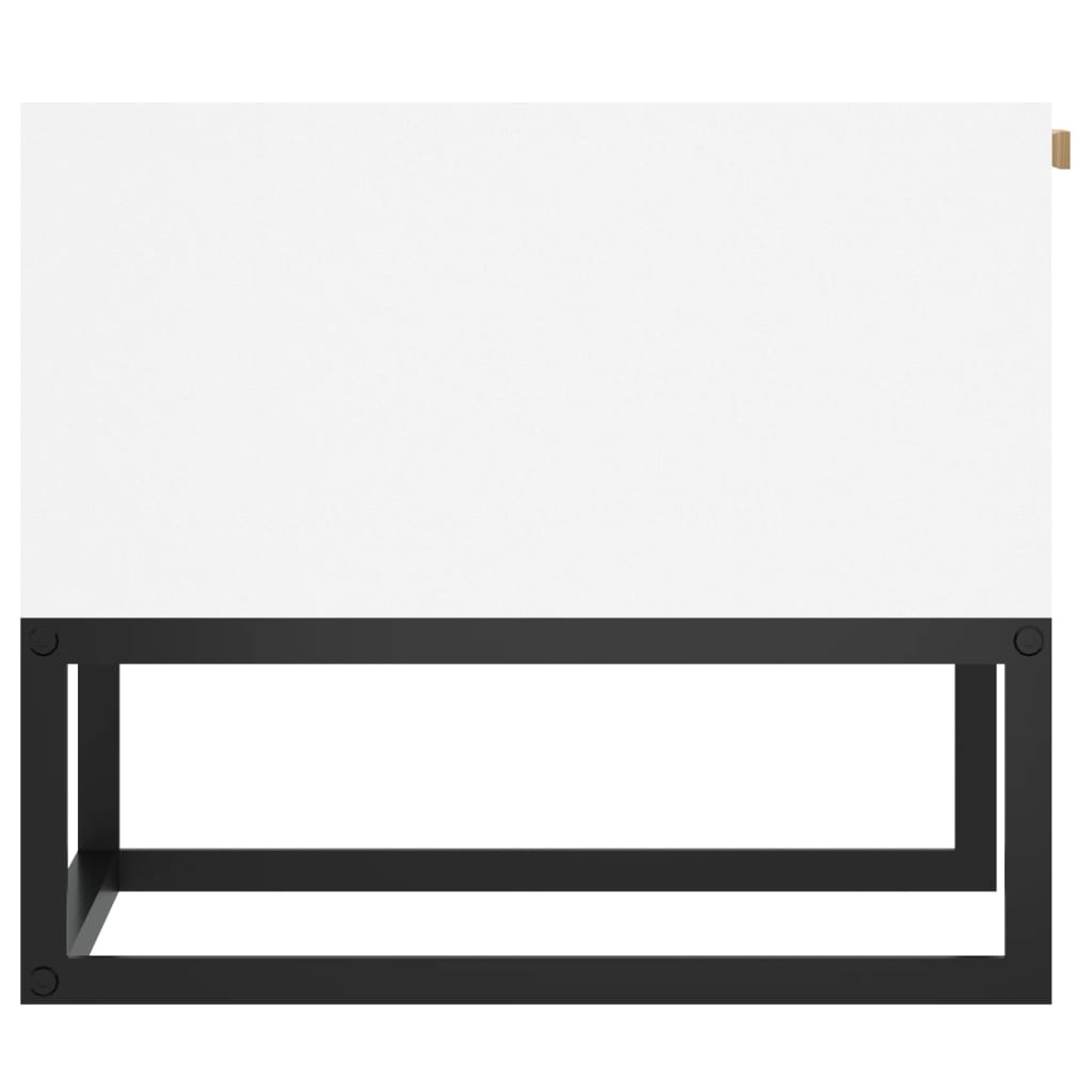 vidaXL Couchtisch Weiß 80x40x35 cm Holzwerkstoff und Eisen