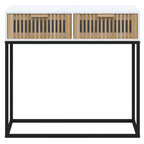 vidaXL Konsolentisch Weiß 80x30x75 cm Holzwerkstoff und Eisen
