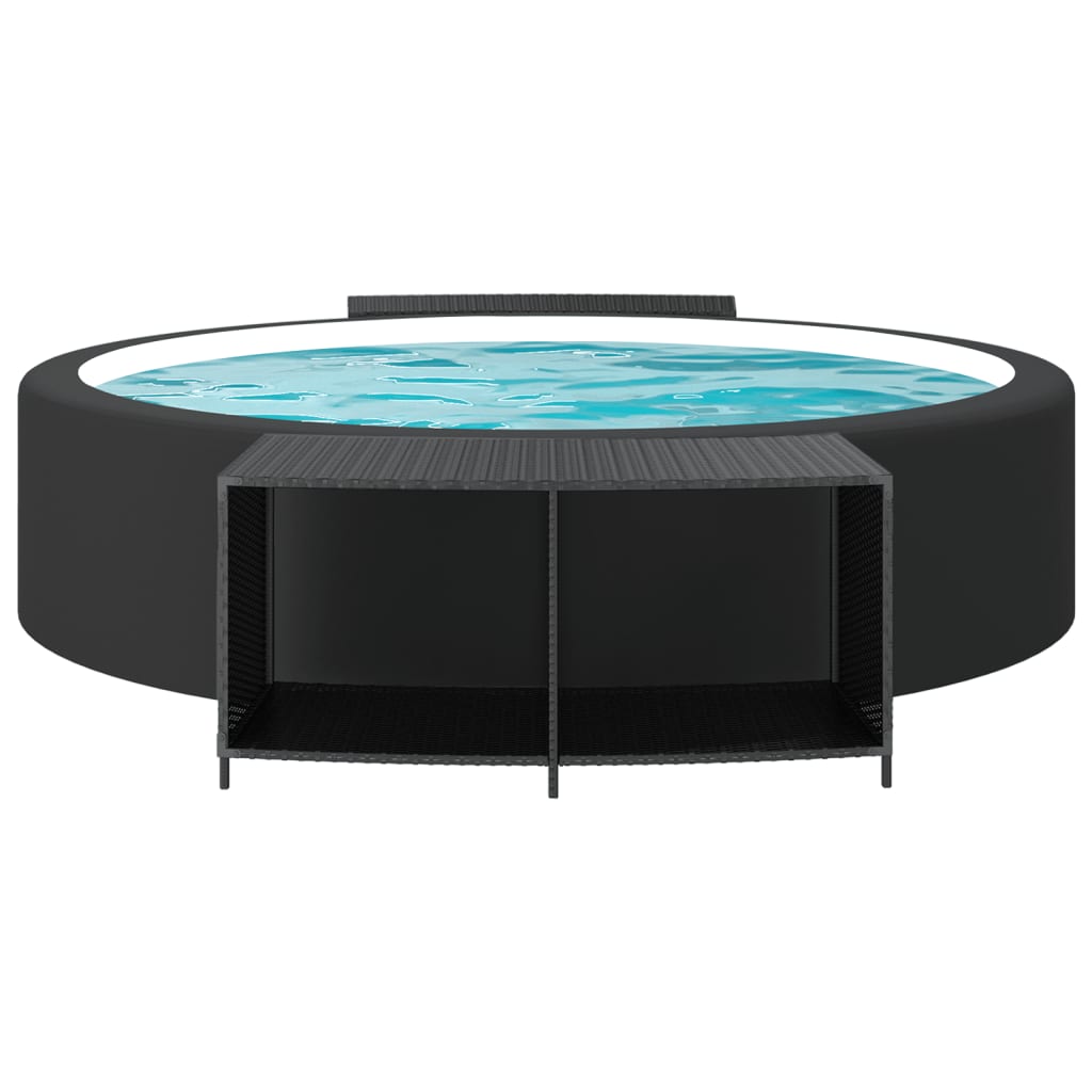 vidaXL Outdoor-Regale 2 Stk. Schwarz Poly Rattan