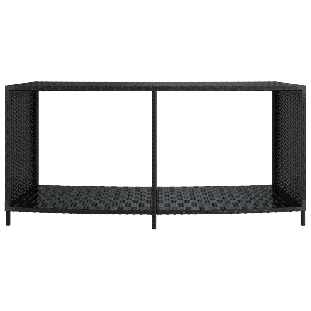 vidaXL Outdoor-Regale 2 Stk. Schwarz Poly Rattan