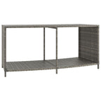vidaXL Outdoor-Rgale 2 Stk. Grau Poly Rattan