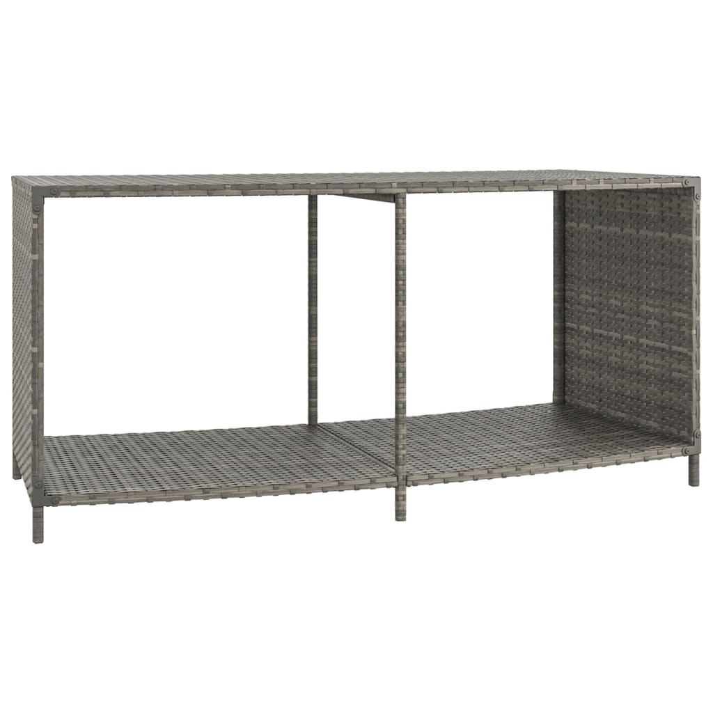 vidaXL Outdoor-Rgale 2 Stk. Grau Poly Rattan