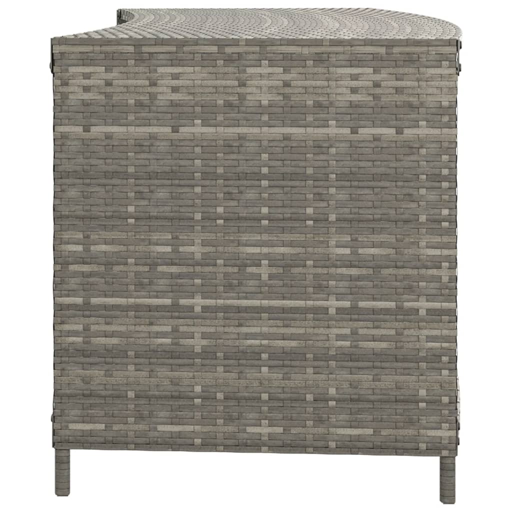 vidaXL Outdoor-Rgale 2 Stk. Grau Poly Rattan