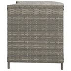 vidaXL Outdoor-Rgale 2 Stk. Grau Poly Rattan