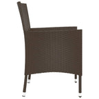 vidaXL Gartenstühle mit Kissen 4 Stk. Braun Poly Rattan