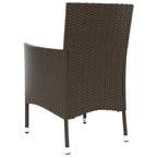 vidaXL Gartenstühle mit Kissen 4 Stk. Braun Poly Rattan