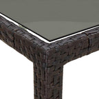 vidaXL Gartentisch Braun 90 x 90 x 75 cm Poly-Rattan
