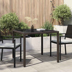 vidaXL Gartentisch Braun 90 x 90 x 75 cm Poly-Rattan