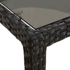 vidaXL Gartentisch Pur Schwarz 250 x 100 x 75 cm Poly-Rattan
