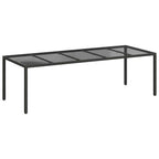 vidaXL Gartentisch Pur Schwarz 250 x 100 x 75 cm Poly-Rattan