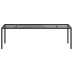 vidaXL Gartentisch Pur Schwarz 250 x 100 x 75 cm Poly-Rattan