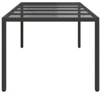 vidaXL Gartentisch Pur Schwarz 250 x 100 x 75 cm Poly-Rattan
