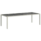 vidaXL Gartentisch Weiß 250x100x75 cm Poly Rattan und Hartglas
