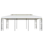 vidaXL Pavillon mit Doppeldach Weiß 6x3 m Stahl