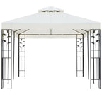 vidaXL Pavillon mit Doppeldach Weiß 6x3 m Stahl