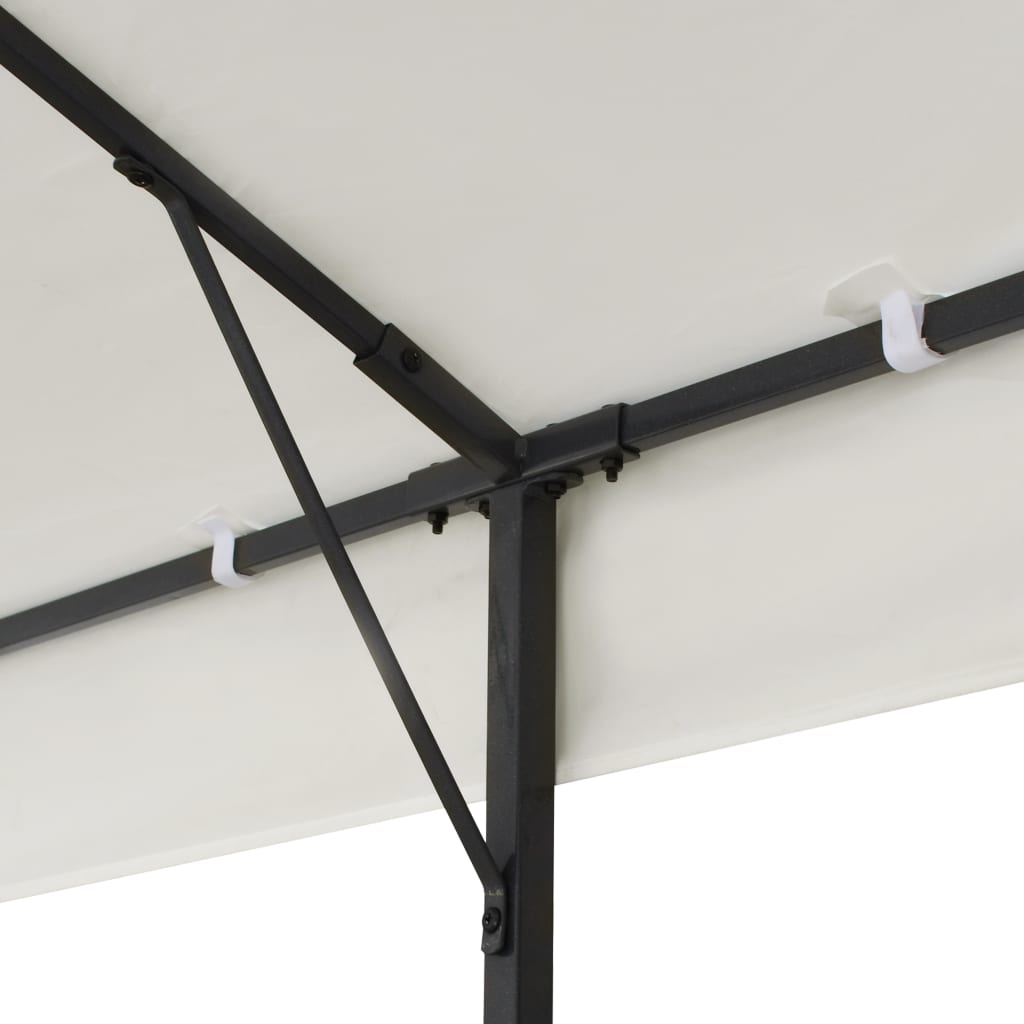 vidaXL Pavillon mit Doppeldach Weiß 6x3 m Stahl