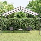 vidaXL Pavillon 4 x 4 x 2,6 m Weiß Stahl und Polyester 180 gsm