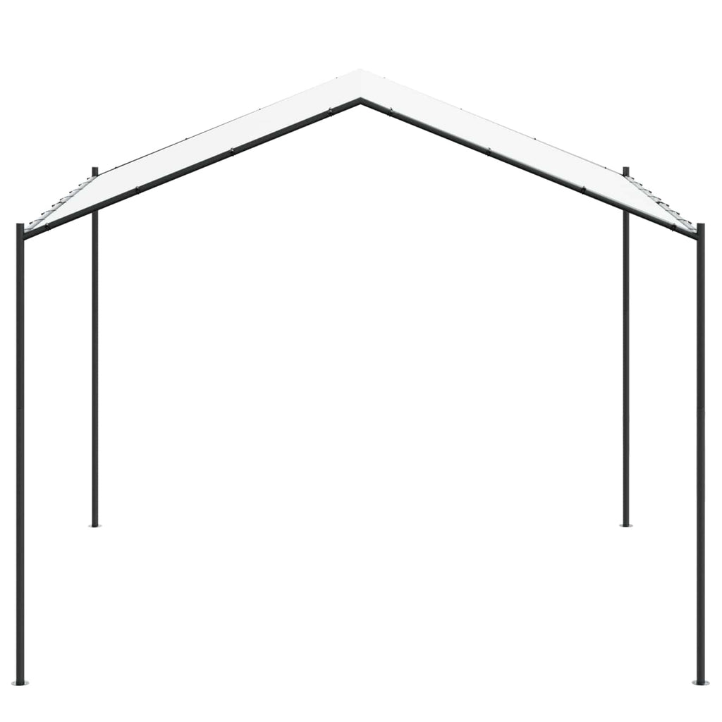 vidaXL Pavillon 4 x 4 x 2,6 m Weiß Stahl und Polyester 180 gsm