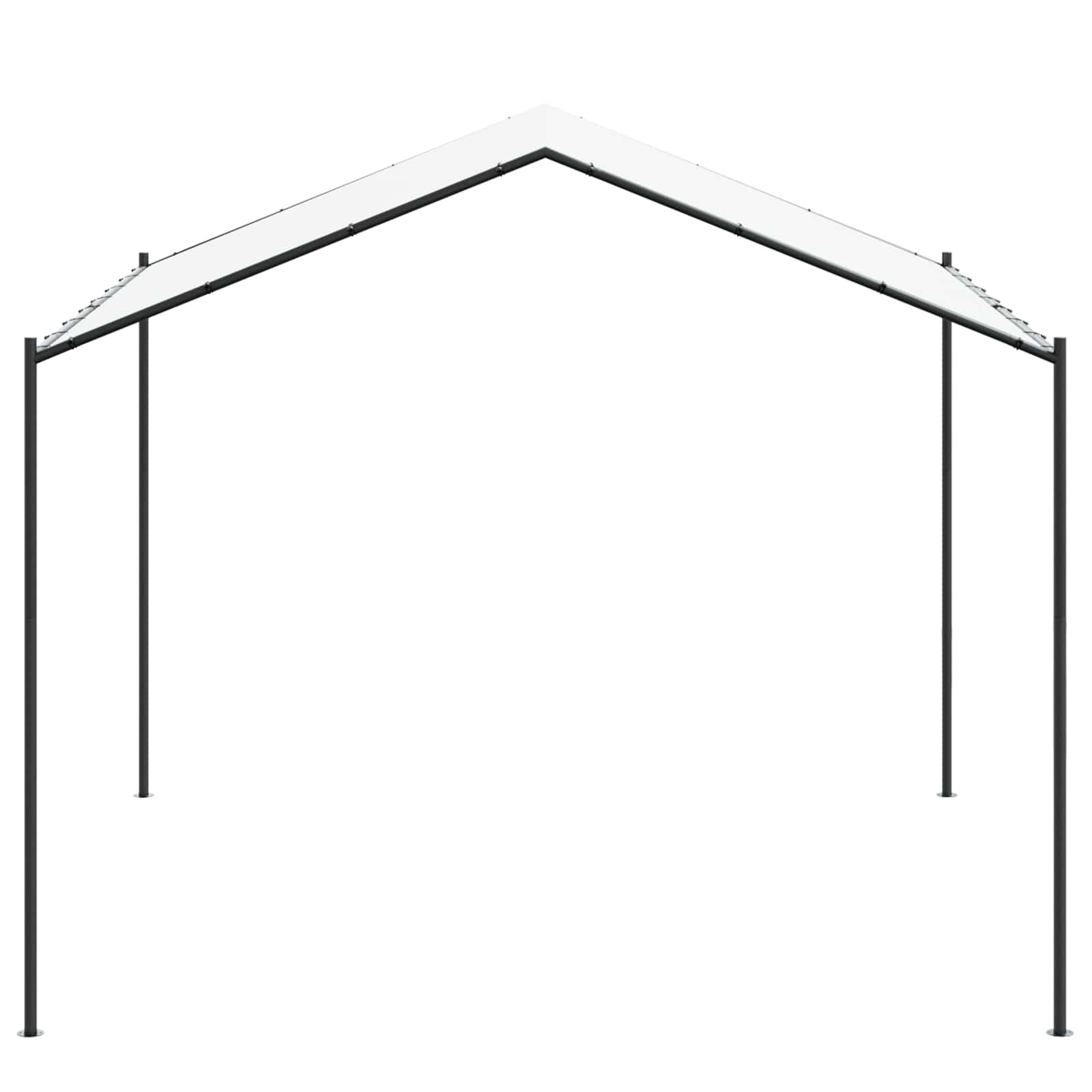 vidaXL Pavillon 4 x 4 x 2,6 m Weiß Stahl und Polyester 180 gsm