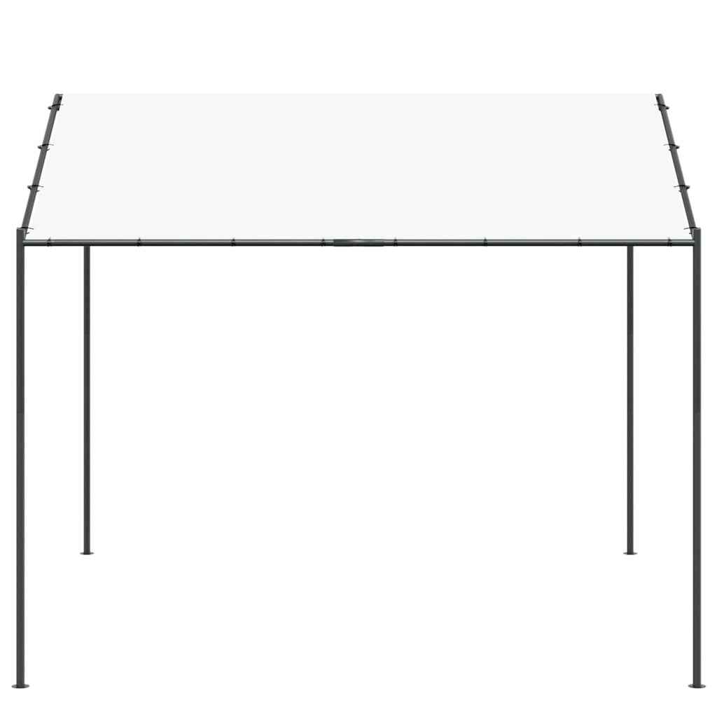 vidaXL Pavillon 4 x 4 x 2,6 m Weiß Stahl und Polyester 180 gsm