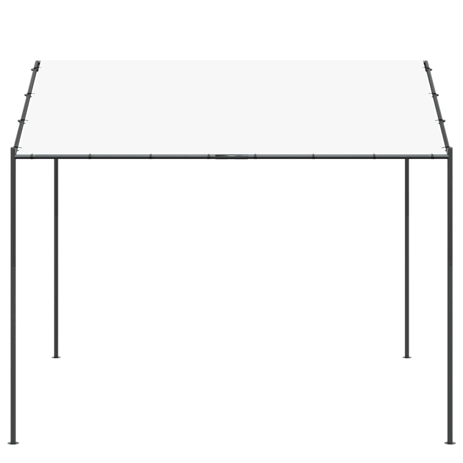 vidaXL Pavillon 4 x 4 x 2,6 m Weiß Stahl und Polyester 180 gsm