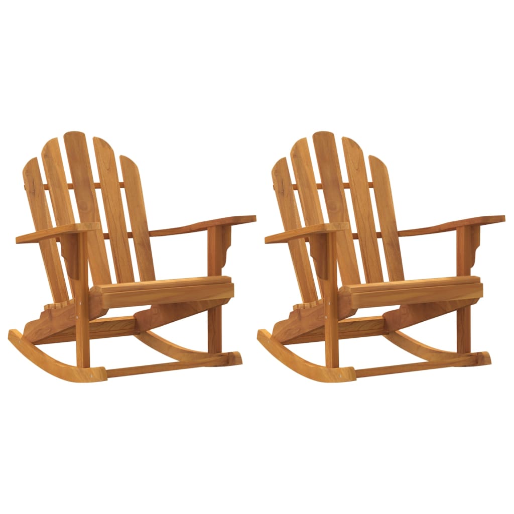vidaXL Adirondack-Schaukelstühle 2 Stk. 79x100x103 cm Massivholz Teak