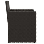 vidaXL Gartensessel mit Kissen Schwarz Poly Rattan