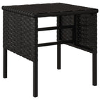 vidaXL Gartenhocker mit Kissen 4 Stk. Schwarz Poly Rattan