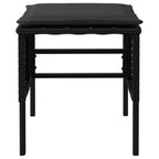 vidaXL Gartenhocker mit Kissen 4 Stk. Schwarz Poly Rattan