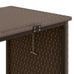vidaXL Gartensofa in L-Form mit Tisch und Kissen Braun Poly Rattan