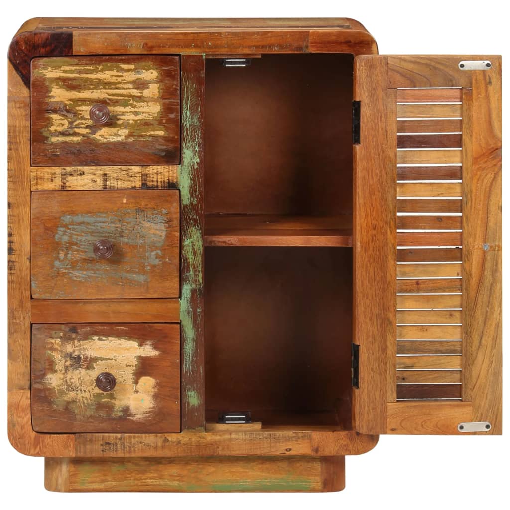 vidaXL Sideboard mit 3 Schubladen 55x30x70 cm Altholz Massiv