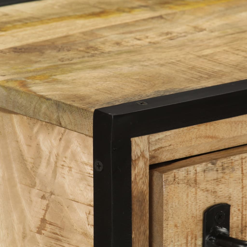 vidaXL Sideboard mit 2 Schubladen 53x31x72 cm Massivholz Mango & Eisen