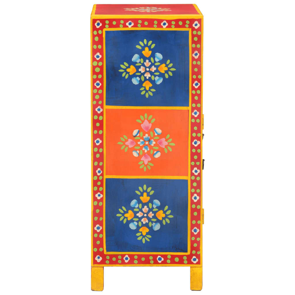 vidaXL Sideboard Handbemalt 54x30x74 cm Massivholz Mango