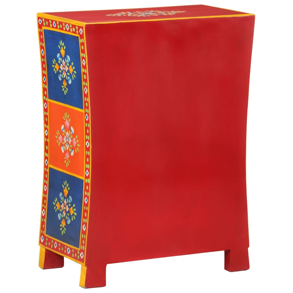 vidaXL Sideboard Handbemalt 54x30x74 cm Massivholz Mango