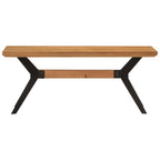 vidaXL Esszimmerbank 110x40x46 cm Massivholz Akazie und Stahl