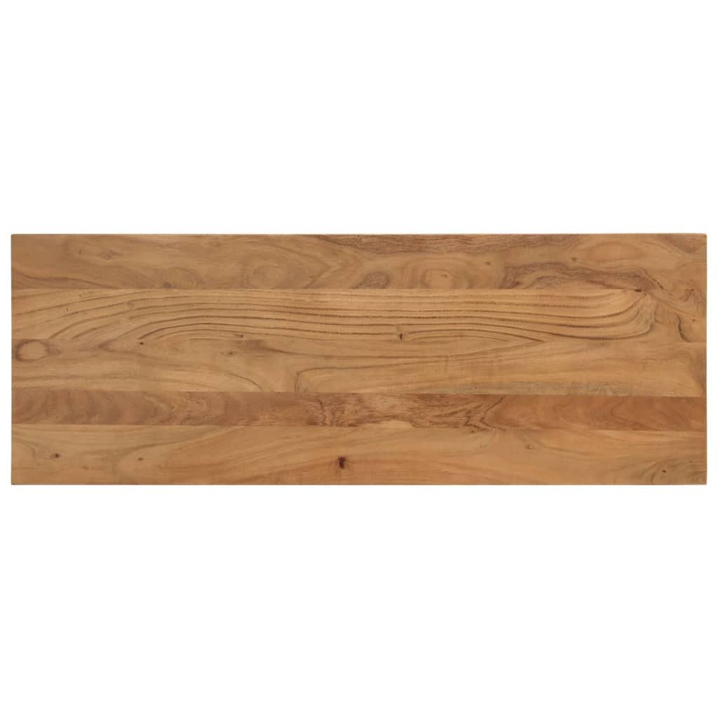 vidaXL Esszimmerbank 110x40x46 cm Massivholz Akazie und Stahl